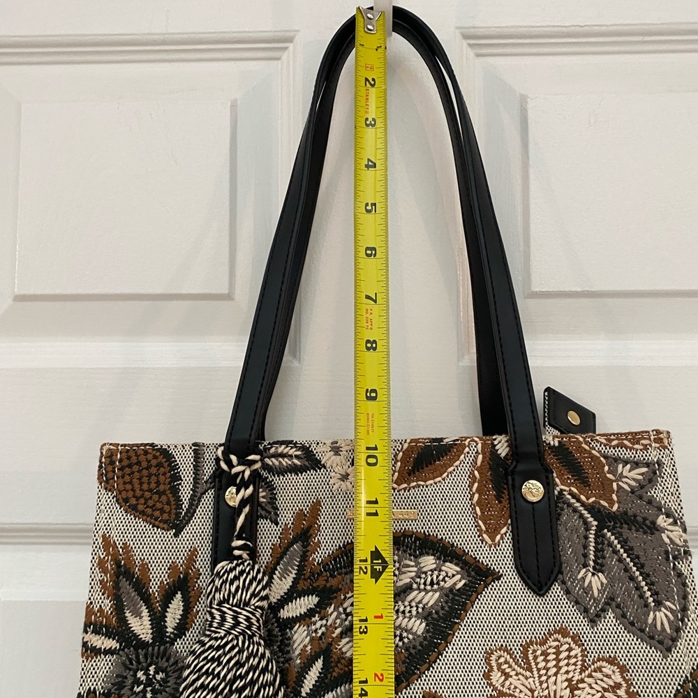 Spartina 449 Floral Tapestry Tote in Beige, Brown & Black NWOT - Picture 7 of 11
